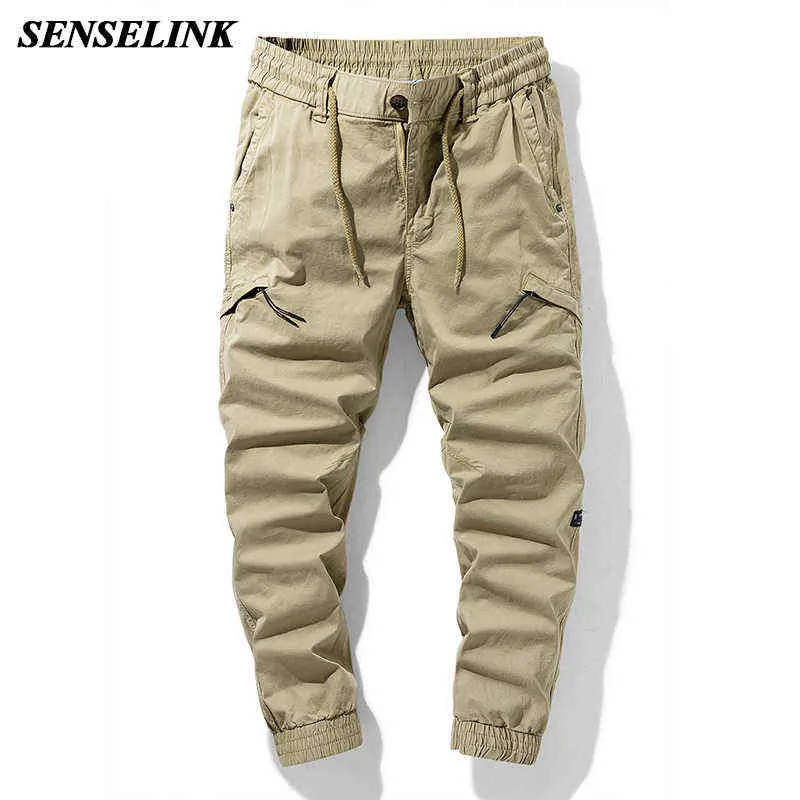 2021 Lato Khaki Outdoor Cargo Spodnie Mężczyźni Czarne Taktyczne Spodnie Casual Luźna Multi Kieszeń Jogging Cargo Spodnie Mężczyźni Duży Rozmiar 29-38 G0104