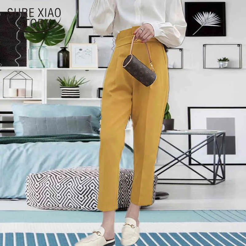 Fashion Suit Spring High Waist Casual Pants Women Straight OL Style Loose Temperament Ladies Trousers 8478 50 210417