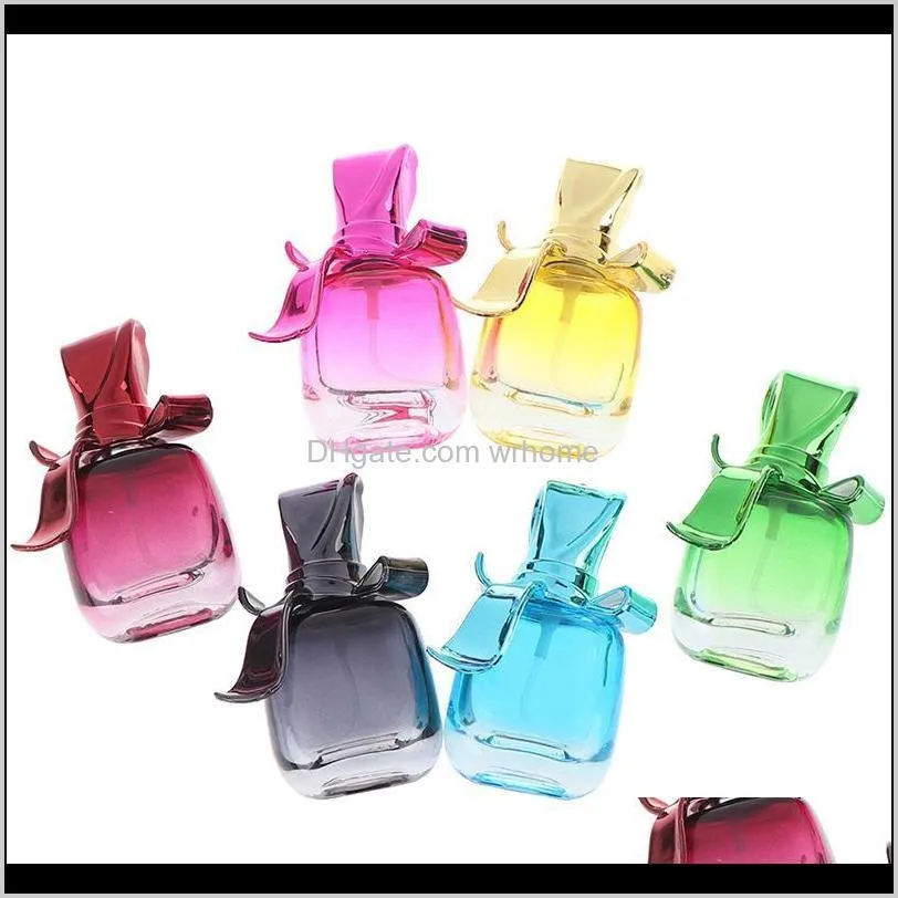 15ml glass empty perfume bottles spray atomizer refillable bottle scent case makeup tool 6 colors storage & jars