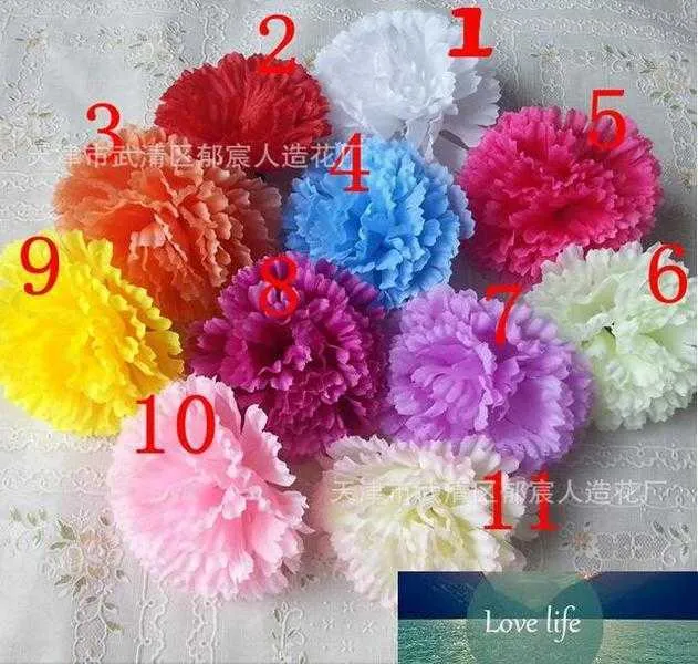 100 pièces 9CM oeillet artificiel fleur de soie bricolage décoration de mariage fleurs mur bouquet de fleurs baiser balle faisant