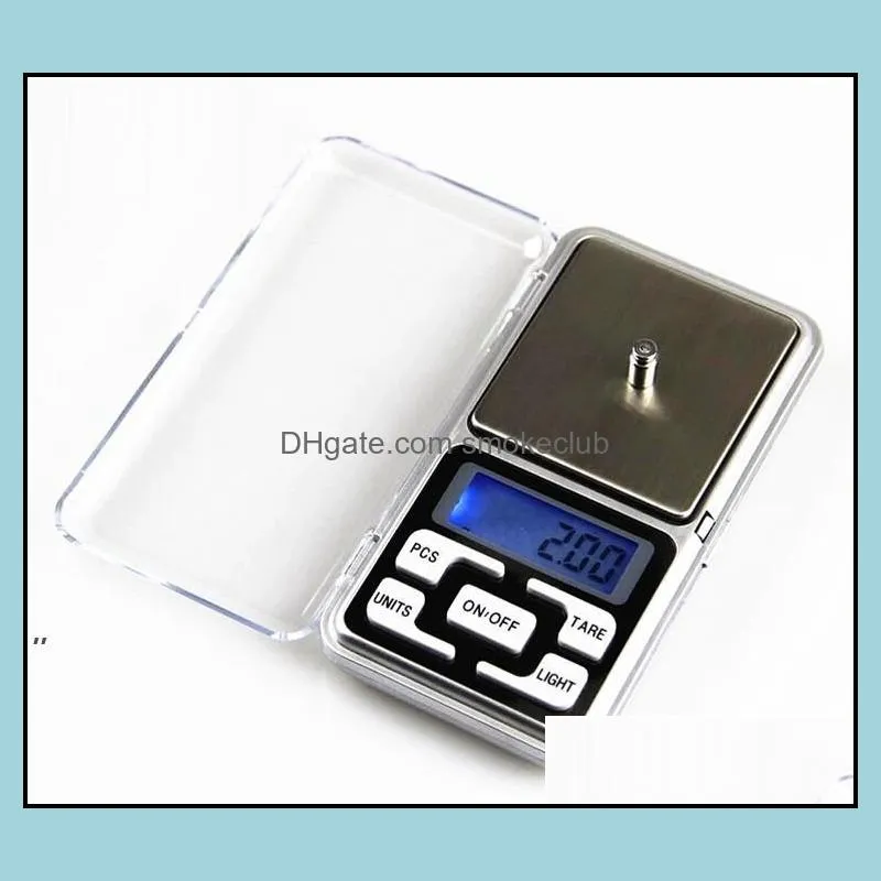 Digital Scales Digitals Jewelry Scale Gold Silver Coin Grain Gram Pocket Size Mini Electronic backlight 100g 200g 500g ZZB8406
