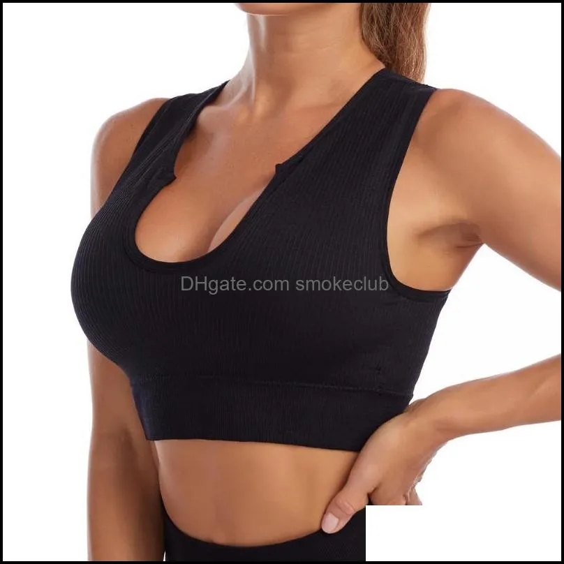 Yoga Outfit Women`s Sports Bra Woman Tube Top For Fitness Seamless Invisible Without Frame Women Gym Sportswear Sexy