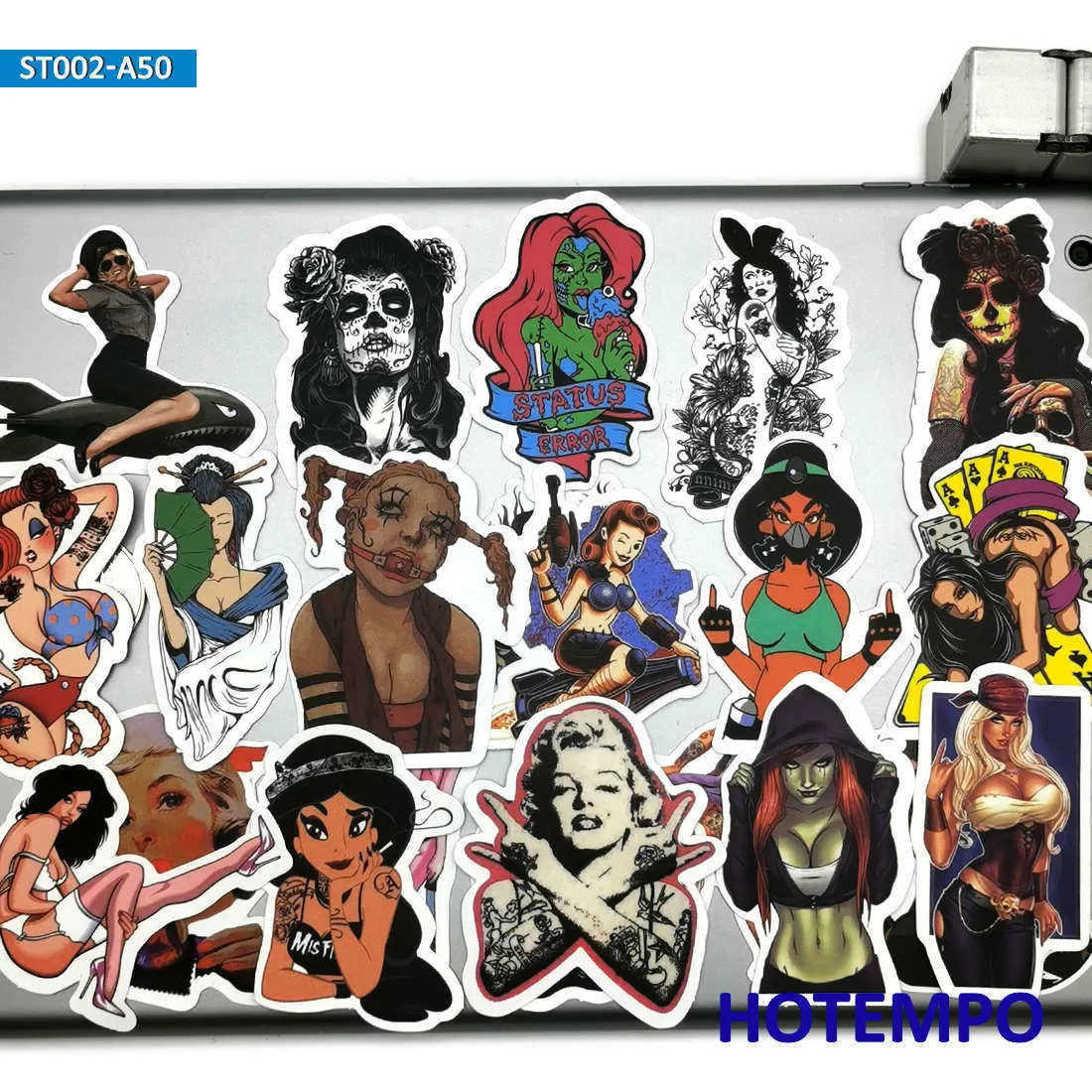 50st sexy schoonheid mooie meisjes verleiding mix patroon sticker stickers pack voor DIY telefoon laptop bagage gitaar skateboard sticker Ca3272