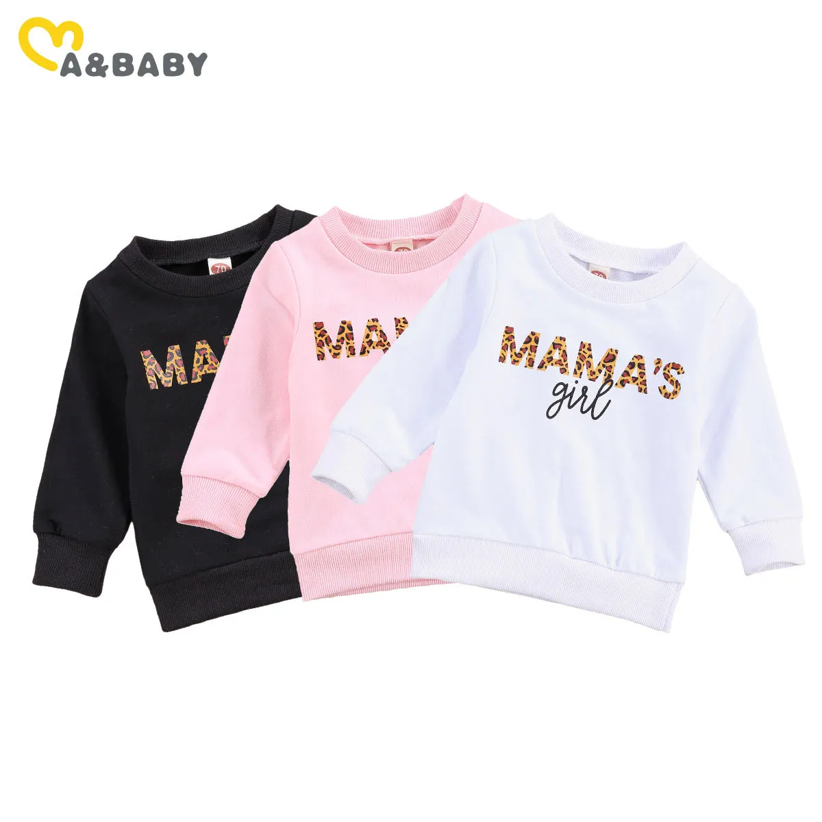 0-3Y Infant Toddler Bébé Enfant Filles Hoodies MAMA'S Fille Lettre Sweats Automne Printemps Vêtements 210515