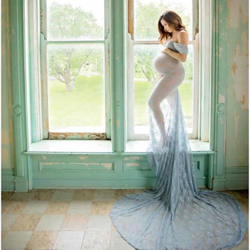 New Sexy Maternity Dresses For Photo Shoot Lace Maxi Maternity Gown Clothes For Pregnant Women Pregnancy Dress Photography Props (5)