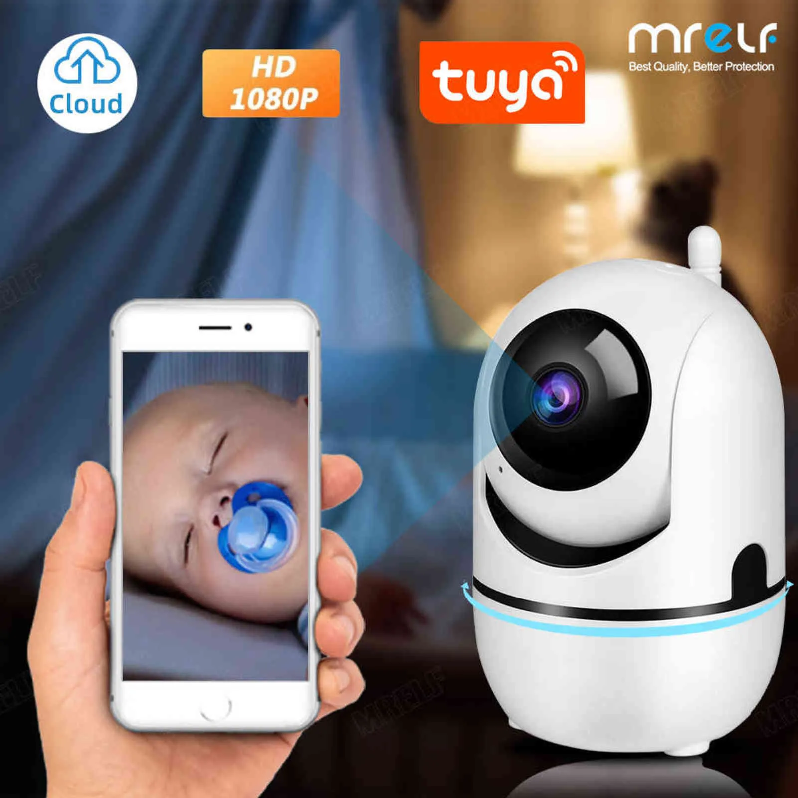 Tuya Wireless Electronic Baby Monitor With Surveillance Camera Baby Monitoring Support Video Nanny Night Babyphone Monitor Bebe H1125