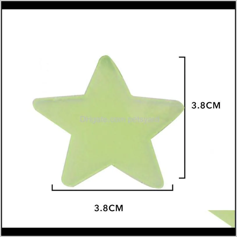 100pcs 3d stars glow in the dark wall stickers luminous fluorescent for kids baby room bedroom ceiling home decor