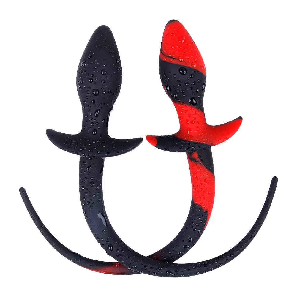 dragon tail anal plug Thrusting Anal Vibrator With Thick Penis Ring Vibrating Telescopic Prostate  Massager Vibrator Dildo Shaped Anal Plug, Silicone Male Anal Sex Toys Gay  Toy For Men Masturbation And Foreplay main image 0