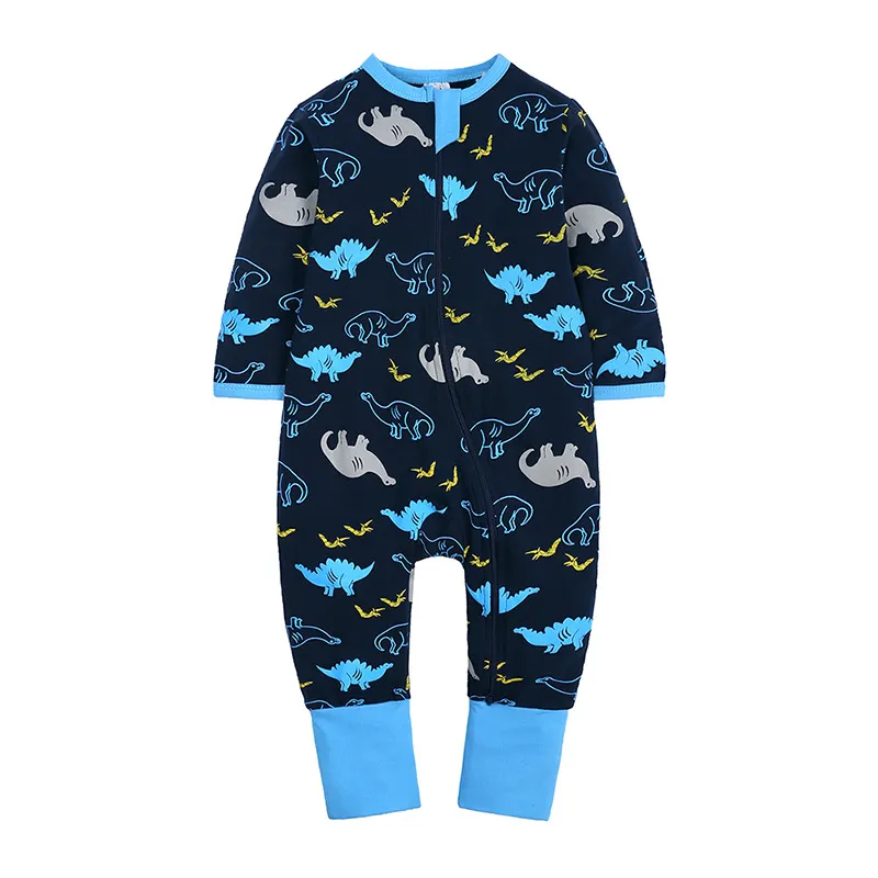 幼児ジャンプスーツ長袖花柄ロンパイ赤ちゃん男の子服綿の綿の幼児の幼児全体の衣装パジャマの女の子のためのパジャマ