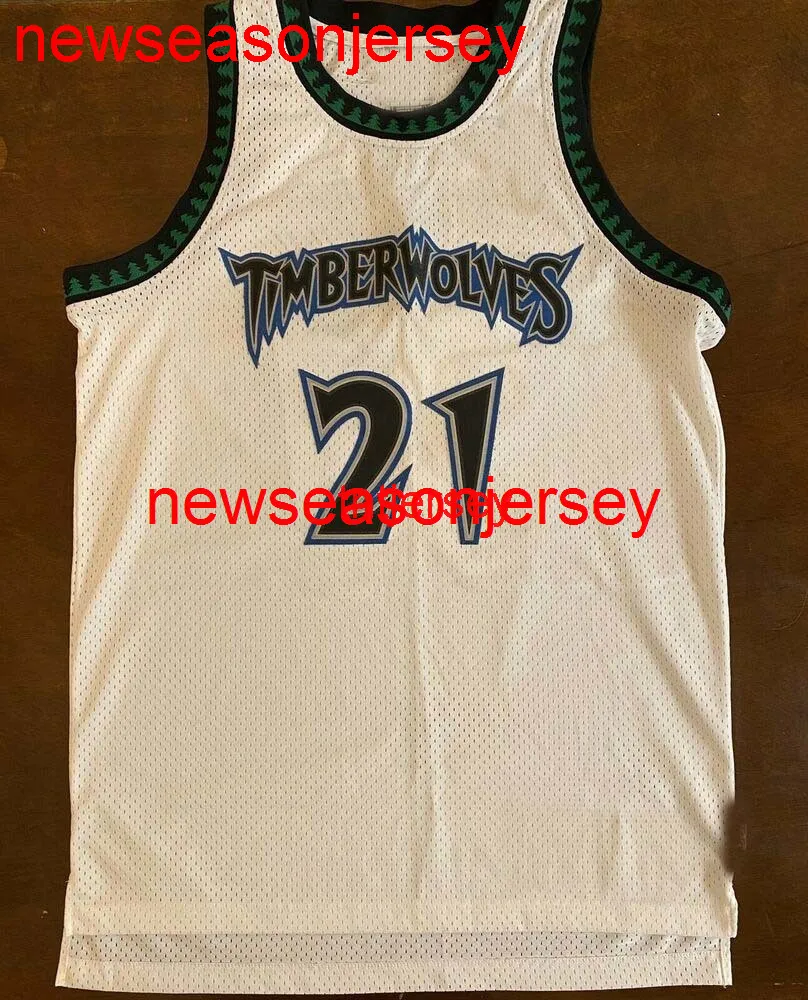 100% gestikt vintage Kevin Garnett basketbalshirt heren dames jeugd aangepaste nummernaam Jerseys XS-6XL