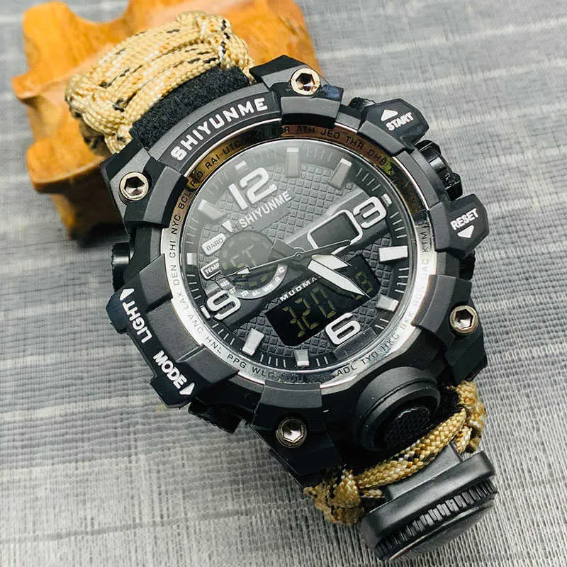 Shiyunme moda męskie zegarki kwarcowe najlepsze luksusowe marki sportowe zegarek męskie G styl wodoodporny zegar męski relogio masculino g1022