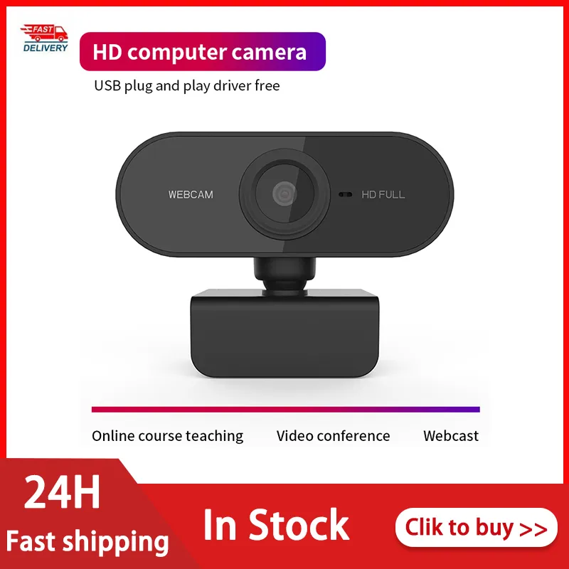 Auto Focus Webcam HD 1080P Computer High-end Video Call Camera Built-in Microphone USB Driver- Plug And Play