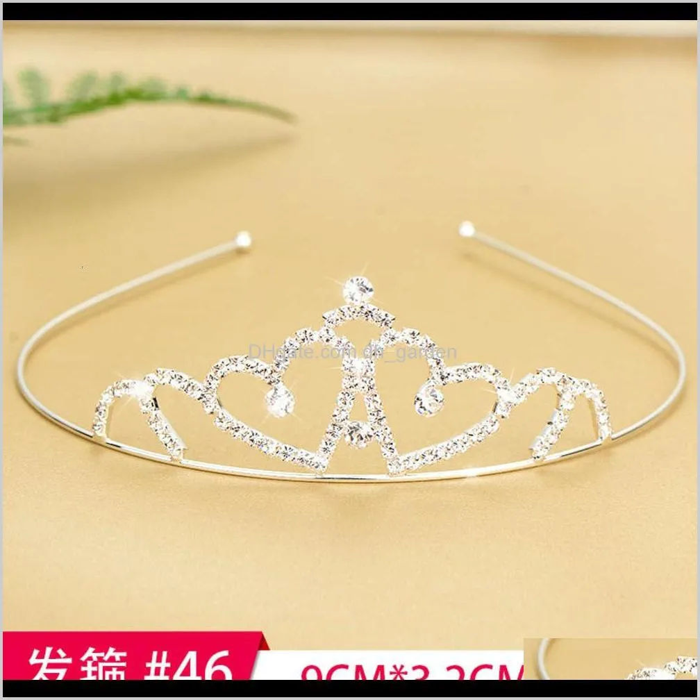 Children`s diamond hairband lovely princess accessories hair comb baby crown little girl hairpin headdress