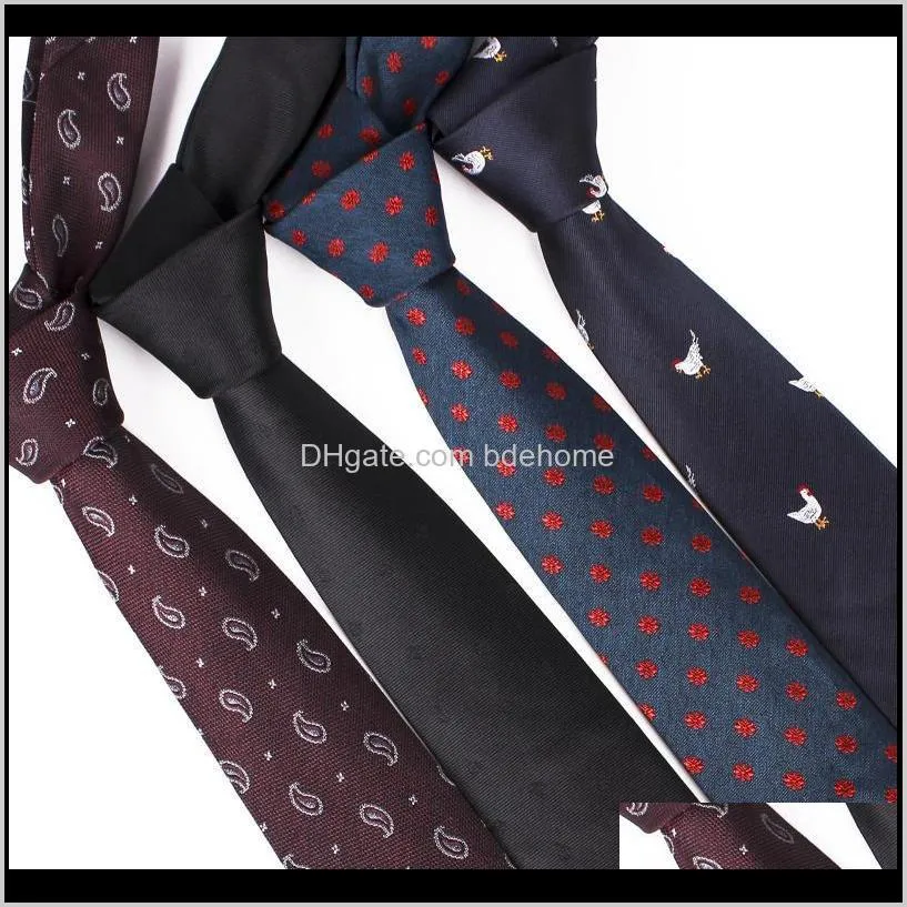 new 7cm fashion animals pattern neckties corbatas gravata jacquard slim tie business wedding neck tie for men1