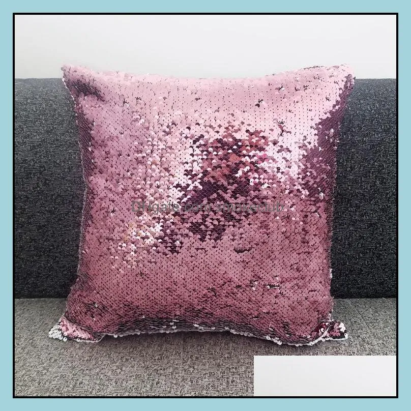 Single-sided Sequin Pillow Blank Thermal Transfer Pillowcase Diy Print Photo Semi-finished Supplies Pillow Pillow Magic Pillowcase