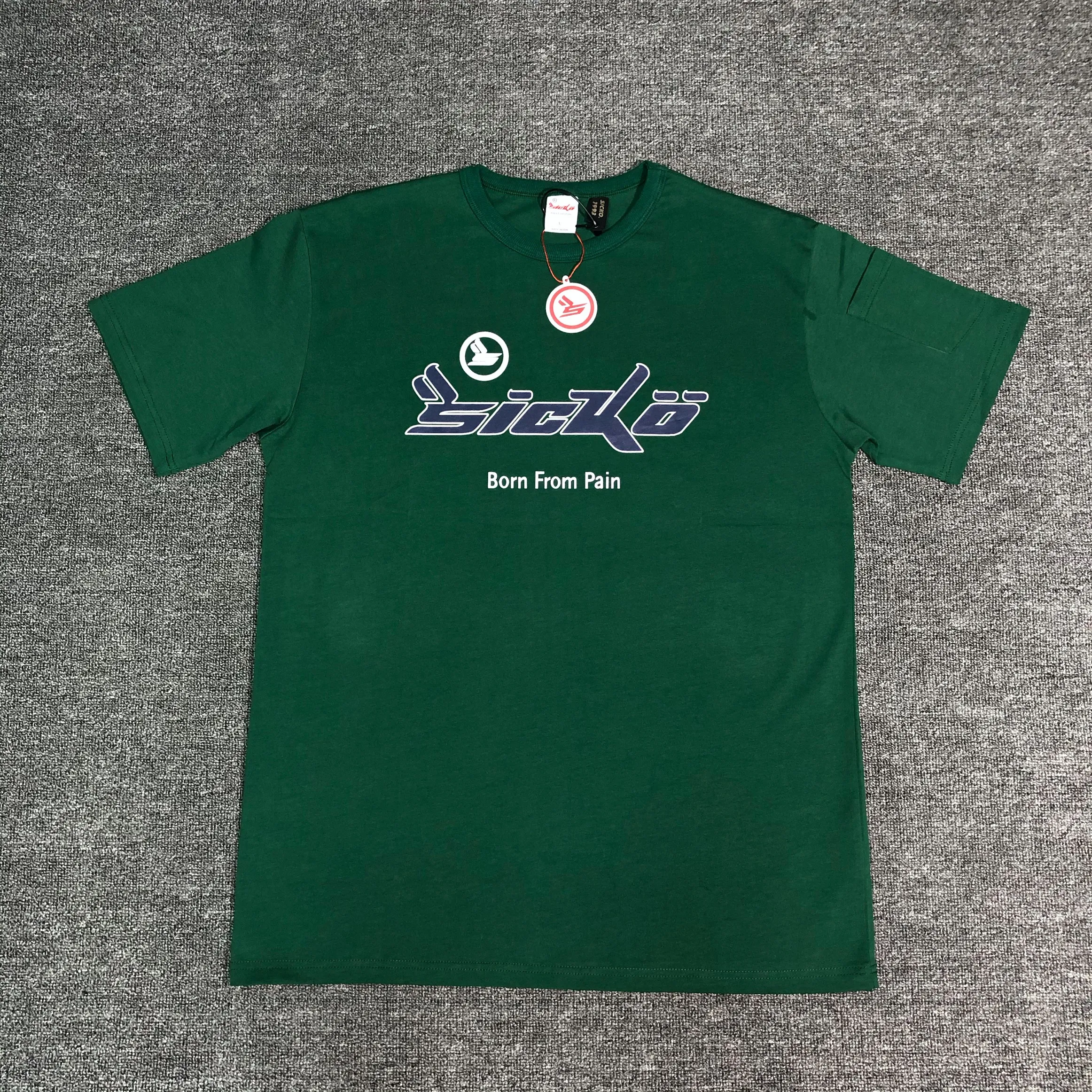 В наличии футболка зеленого цвета 22ss для мужчин и женщин, топы высокого качества, летняя футболка M-XL3091