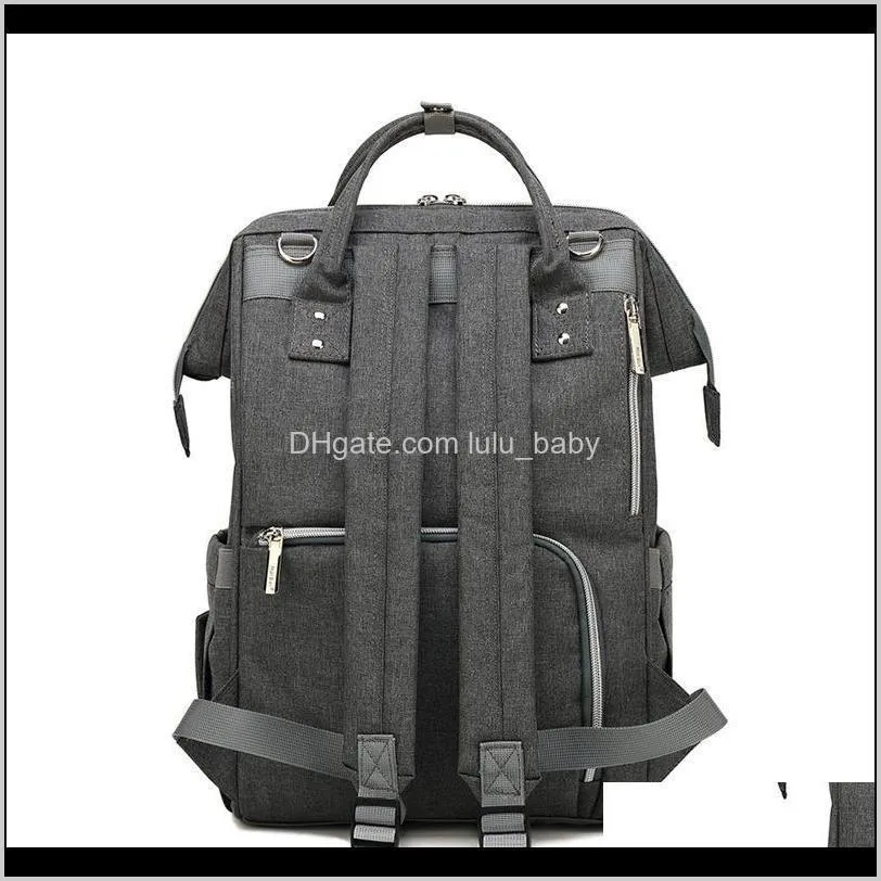 nappy backpack bag mummy large capacity bag mom baby multi-function waterproof outdoor travel diaper bags for baby care lj200811