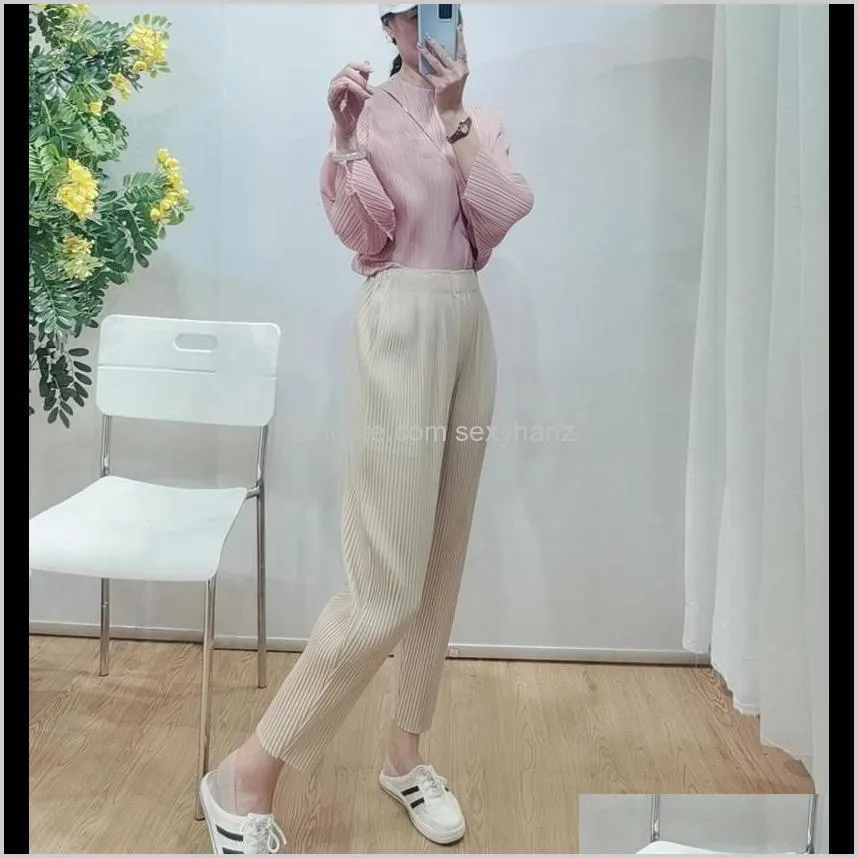 new 2021 autumn/winter mizhai pleated thickening slimming trend radish trousers versatile casual small foot haren trousers