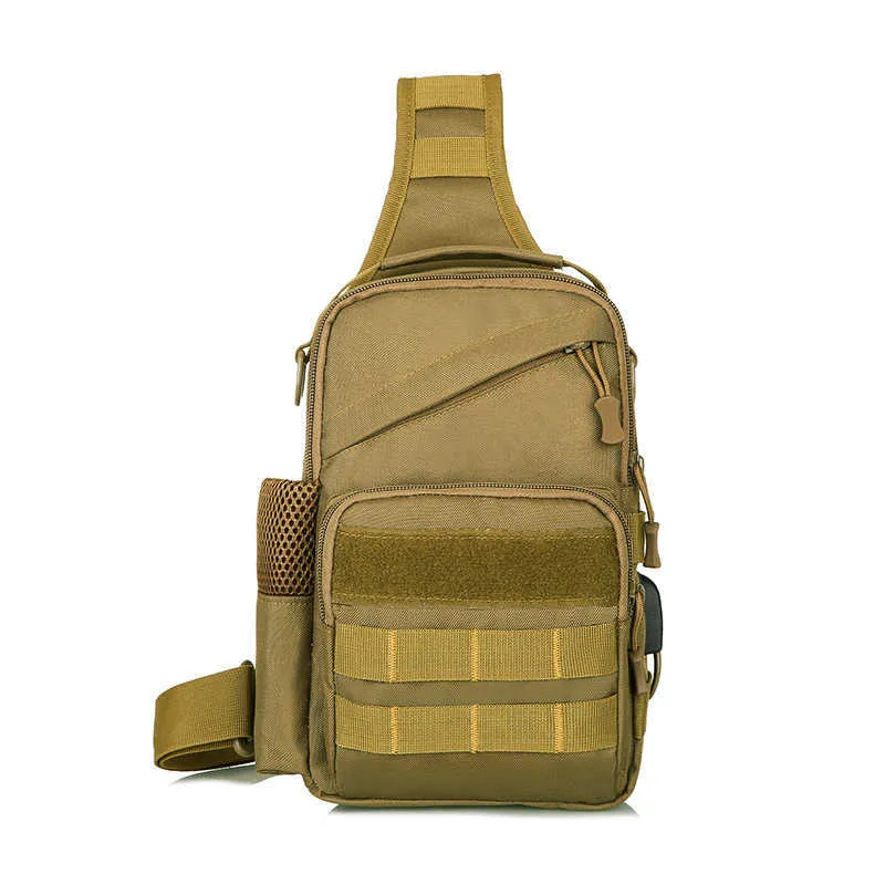USB Charge Bag Tactical Military EDC Ombro Sling Bag Trekking Esportes Ao Ar Livre Escalada Anti Roubeiro Pesca de Viagem Mochila Q0721