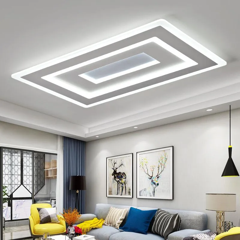 Modern LED Ceiling Light Fixture White Acryl Remote Control Dimmable 20 Lights for Living Room Bedroom Dining Room 15 30square meters