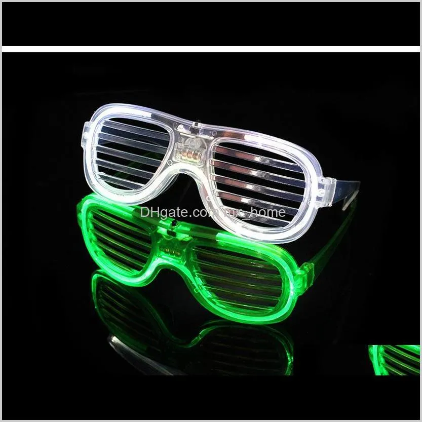 fluorescent party glasses frames led flash luminous eye mask shutters flash goggles christmas wedding carnival dance bar party birthday