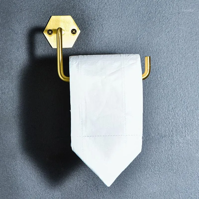 Toiletpapier Houders Handgemaakte Messing Servet Houder Badkamer Punch-Free Dispenser Creativiteit Woonkamer Roll Hook Woondecoratie