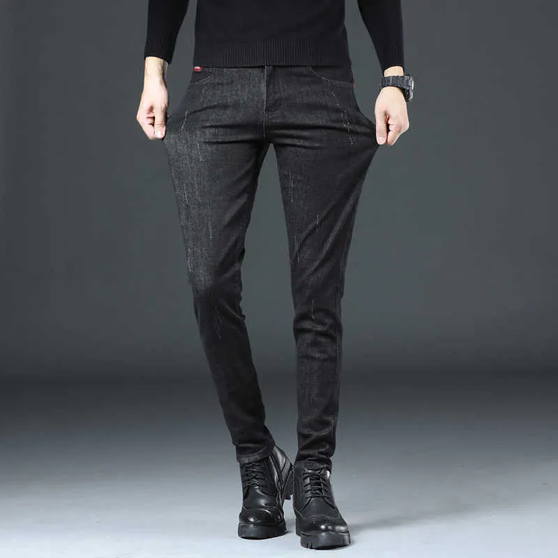 Skinny Jeans Homens Slim Fit Denim Juntos Esticão Masculino Jean Lápis Calças Calças de Jeans Moda Casual Hombre Novo X0621