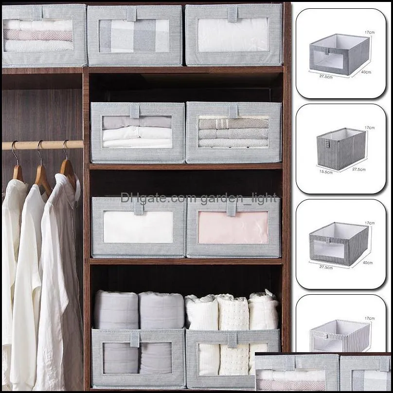 Storage Drawers Non Woven Clothing Boxes Foldable Underwear Box Household Space-saving Wardrobe Drawer Finishing Container