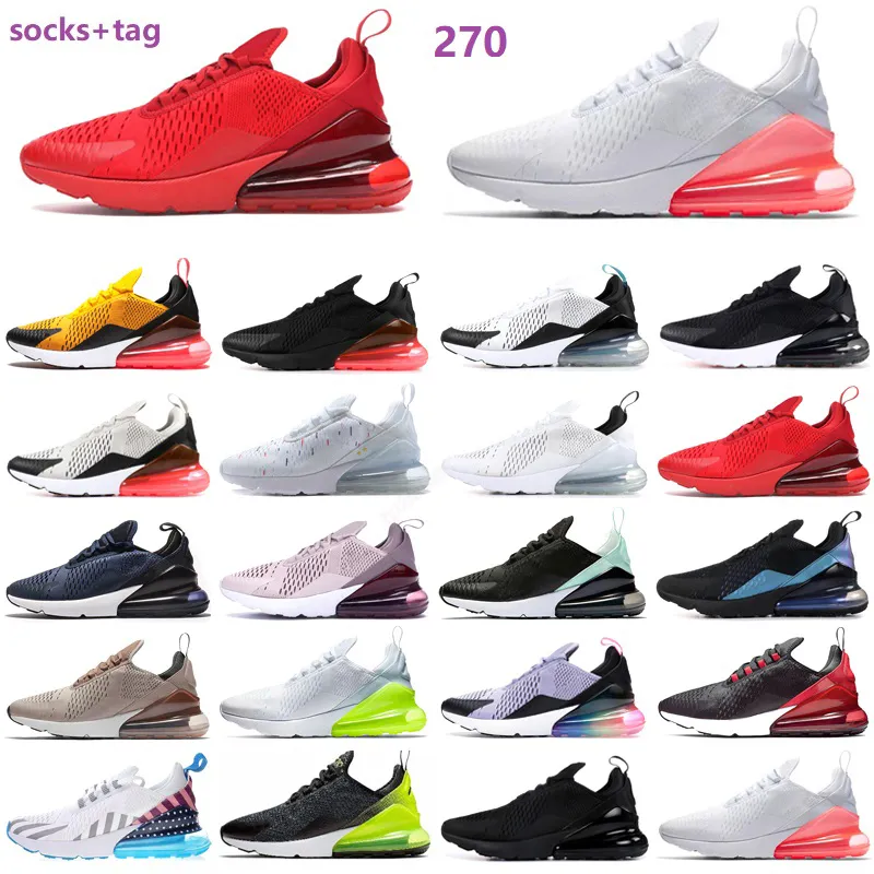 Nike Air Max 270 Runnin Schuhe Triple White Black Rote Frauen Männer Chaussures gezüchtet Sei wahr Kaum Rose Herren Trainer Outdoor Sport Turnschuhe