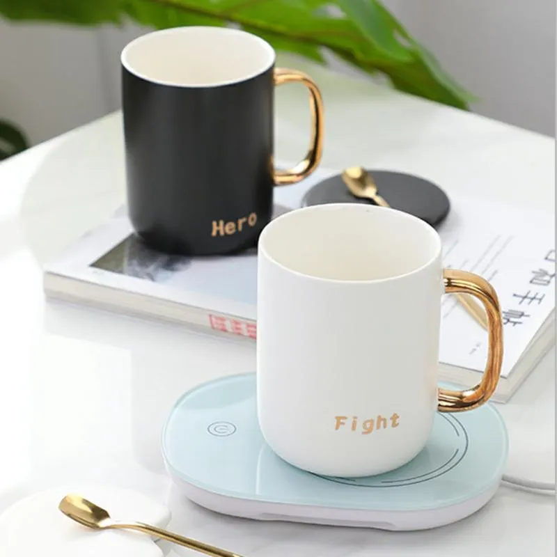 Mokken Mode Koffie Mok Keramische Intelligente Thermostaat Cup Automatische Inductie Isolatie Basis Cups Heater Melk Gift