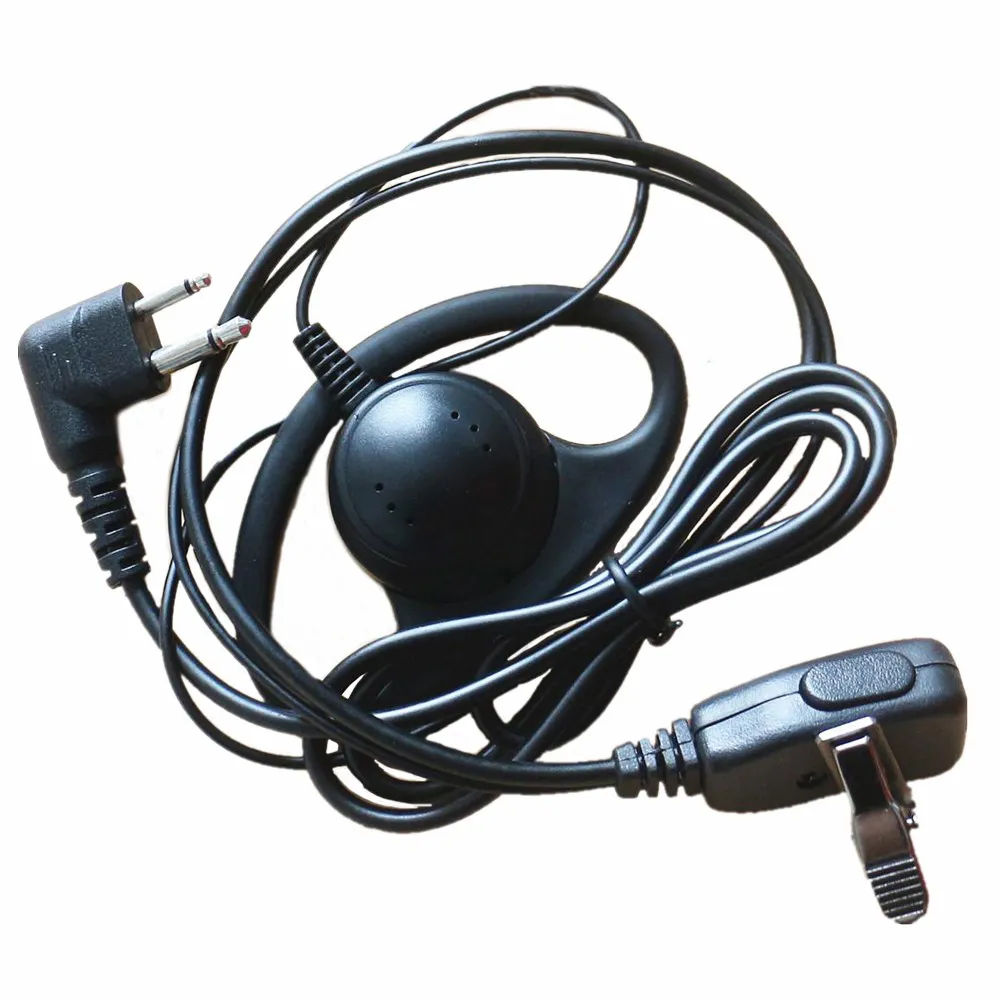 C-Shaped Earpiece With PTT Mic For Motorola Radios – ProMaxPower EP-5027-AX-NC (Black)