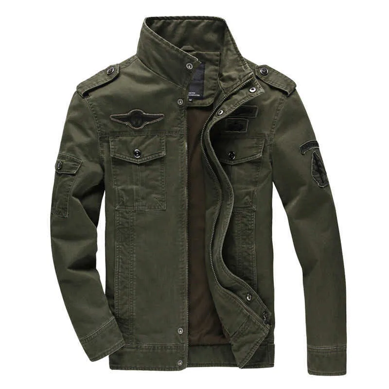 Militärjacka i bomull 2020 Herr Högkvalitativ höst MA-1-stil Armyjackor Man Air Force Bomber Cargo Jackor Plus Size M-6XL p0804