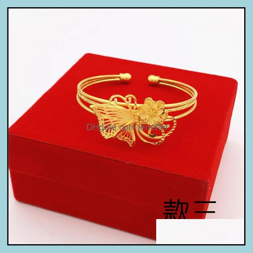 Luxury 24k Gold Color Ethiopian Jewelry Bangles for Women Dubai Ramadan Bangles&Bracelet African/Arab Weeding Jewelry Gifts Y1130