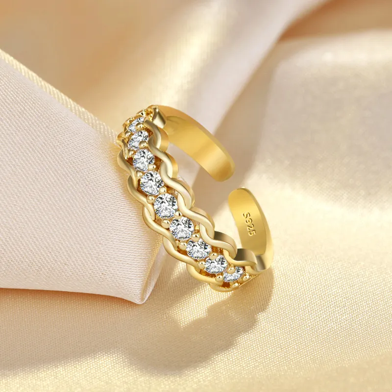 R079_Classic Grand circular design rose gold American Diamond studded |  SwagQueen