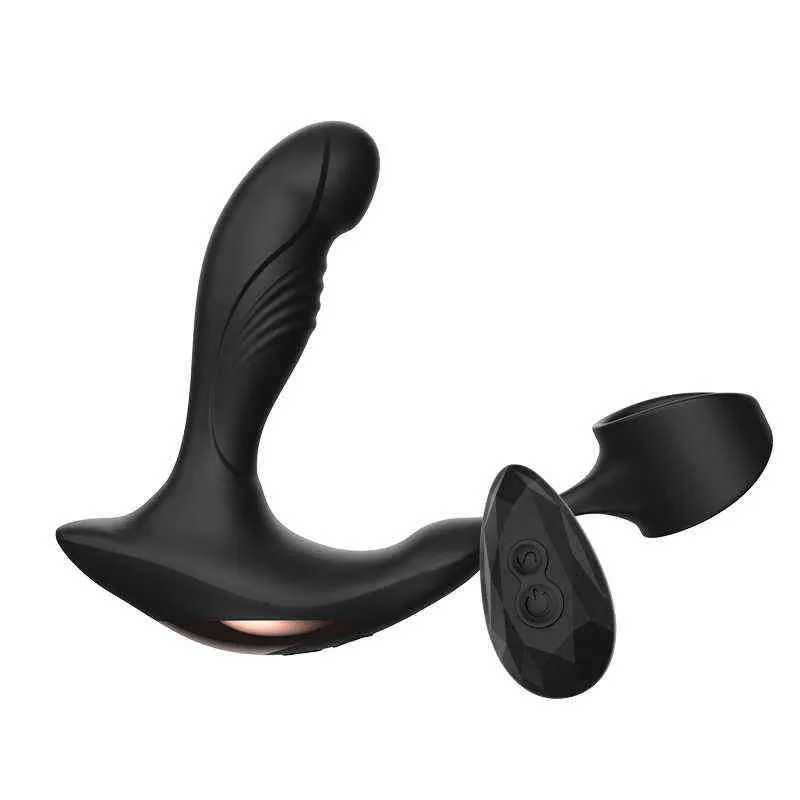 NXY Anal Sex Toys 항문 진동 마사지 휴대용 무선 원격 제어 난방 항문 플러그 USB 실리콘 전립선 마사지 남성 성인 BDSM 장난감 1123