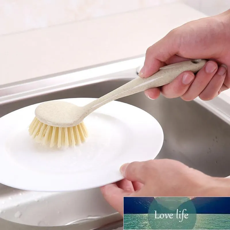 Spazzola per lavare i piatti da cucina Pentola per lavare la casa Lavandino Stufa Pulizia Paglia di grano Decontaminazione Manico lungo