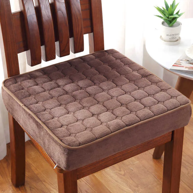 Esponja Silla de computadora Cojín Estilo moderno Bolster Nalgas Silla Cojín Cojín de asiento de oficina en casa 45 * 45 cm Almohada de tiro 12 colores 210611