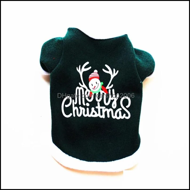 Pet Clothes Fleece 2Legs Christmas Printing Hoodie For Small Dog And Cat Top GWE10755