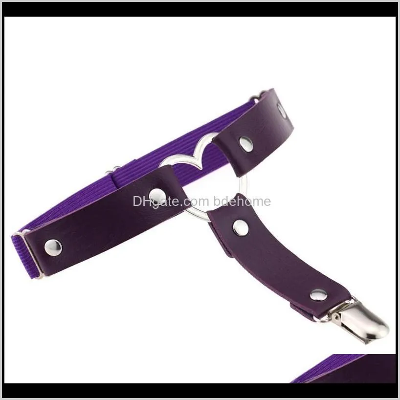 sexy fashion heart chainpunk elastic leg garter belt rock accessories for night club punk jewelry 164 w2
