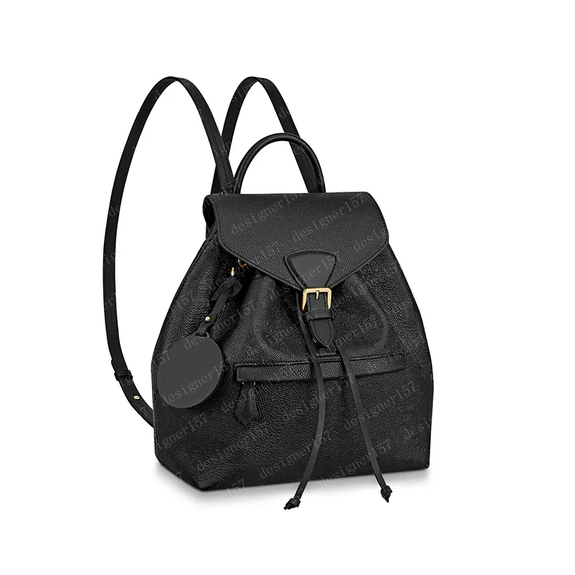 2021 backpacks mini backpack women handbag shouler bag cross body purse pochette brown leather embossed black 45205 27.5x33x14cm 17x20x10.5cm #MOB-01