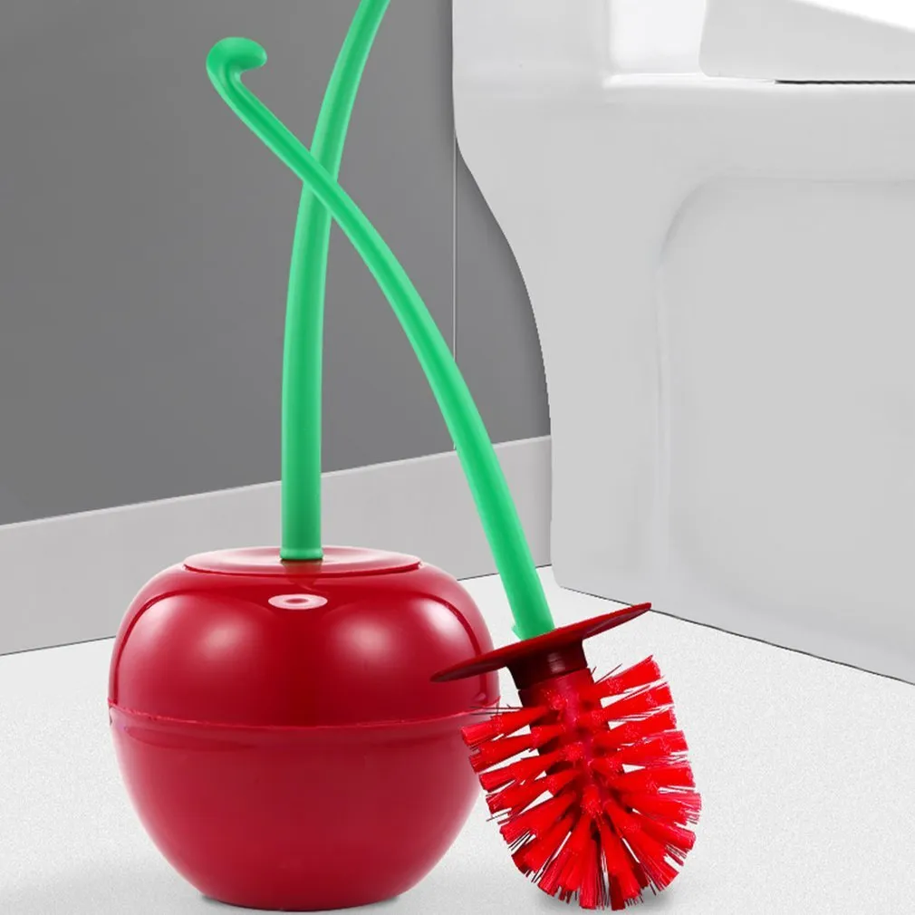 1 pièce En Plastique Brosse De Toilette , Design Cerise Brosse De