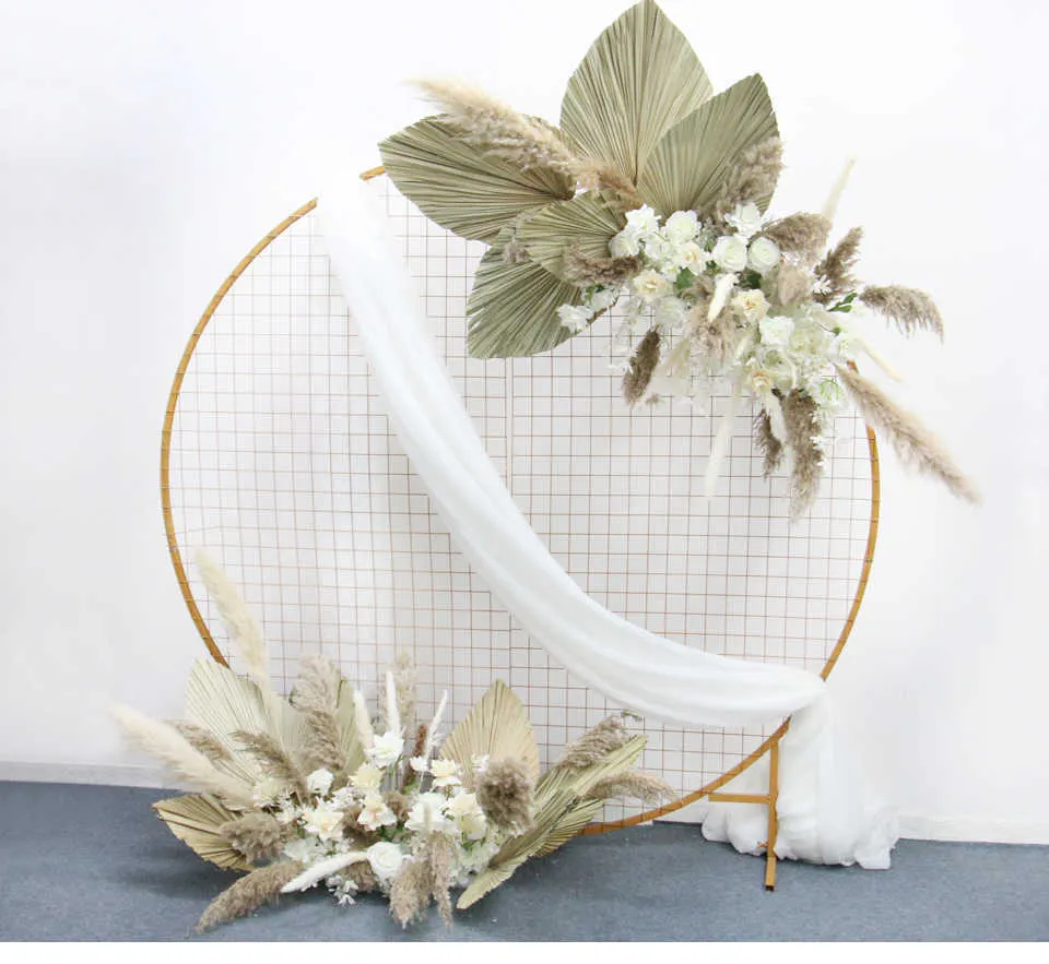 Natural Dried Flower Arrangement Pampas Grass Reed Row DIY Wedding ...