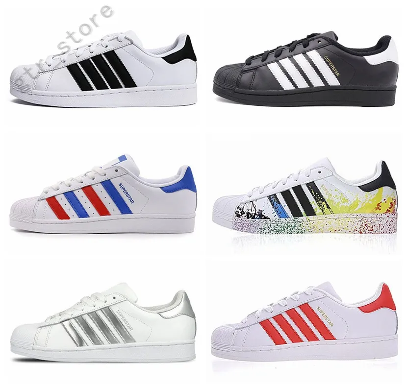 2021 superstar weiß schwarz lässig schuhe rosa blau gold superstars 80s stolz turnschuhe super star frauen männer sport eu sz36-45 d196