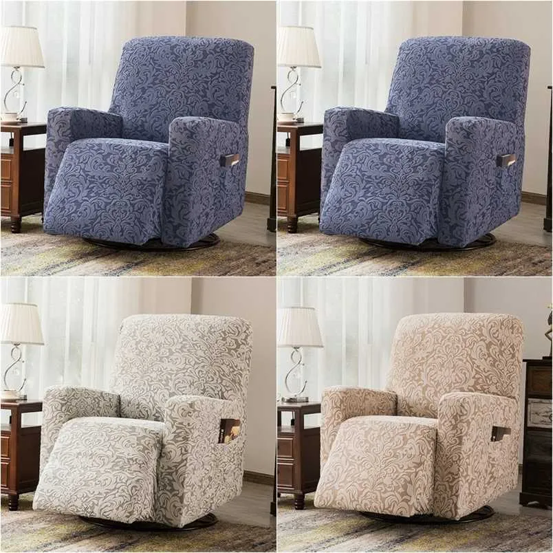 Recliner Sofa Cover Elastic Slipcover Massage Lounger Arm Chace Couch s All Inclusive Enstaka Säte Protector Fodral 211207