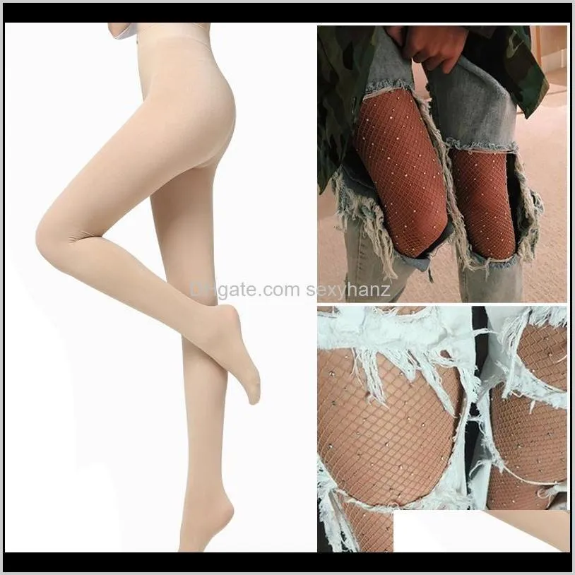 sexy female stocking tight lingerie for women hollow out mesh transparent slim pattern pantyhose fashion girl nightclub party socks &