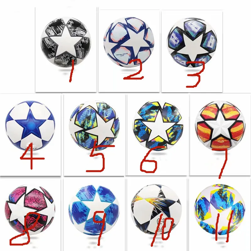 Sport fotbollsmatch bollpartiklar glidande fotboll toppkvalitet storlek 5 bollar du e f a