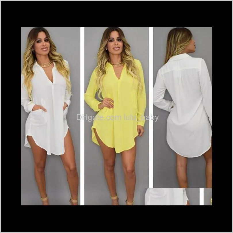 shirt skirt dress v neck short beach dress chiffon white mini loose casual t shirt dress plus size women clothing