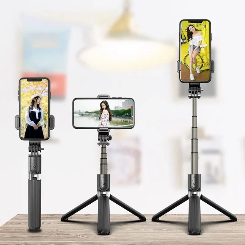 L03 Selfie Stick Dobrável Monopods Sem Fio Bluetooth Liga de Alumínio Tripé de Liga para celular com caixa de varejo