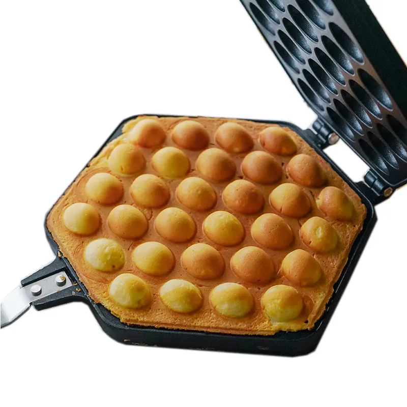 Bubble Waffle Maker Pan Crispy Eggettes Omelettform Eier Waffelkuchen Backform Eisenteile Muffin Antihaftplatte