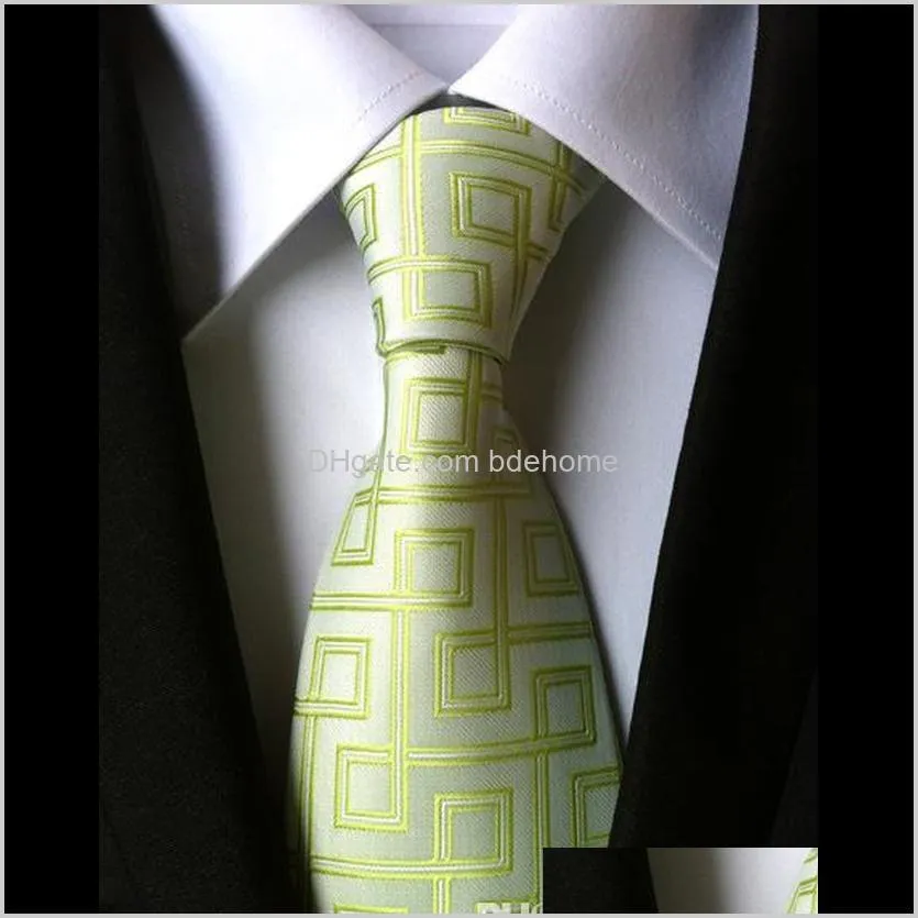 hot 100% silk plaid ties for men shirt wedding cravate pour homme jacquard woven necktie party gravata business tie formal lot